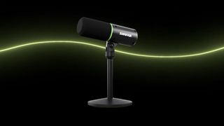 A reveal image of the Shure MV6 on a black background